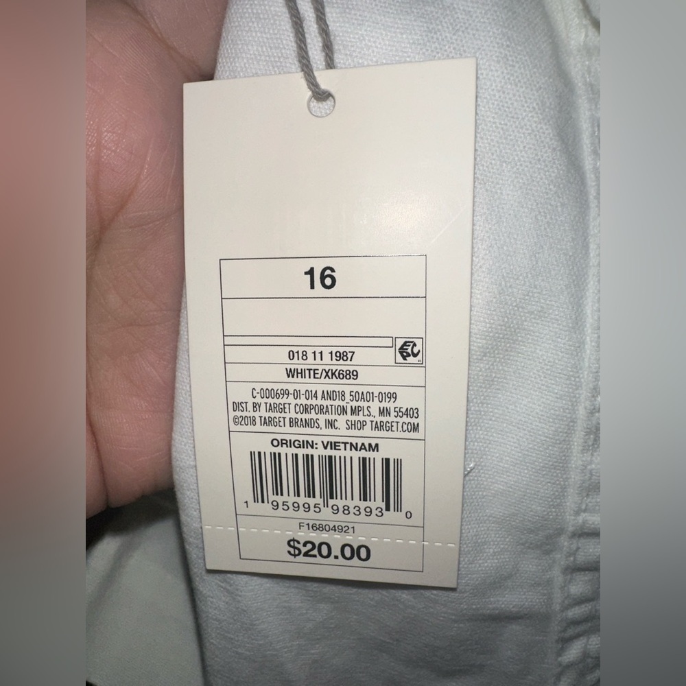 🆕 A New Day Women's 16 White Utility Shorts Cotton Stretch Flap Pockets - Picture 4 of 6
